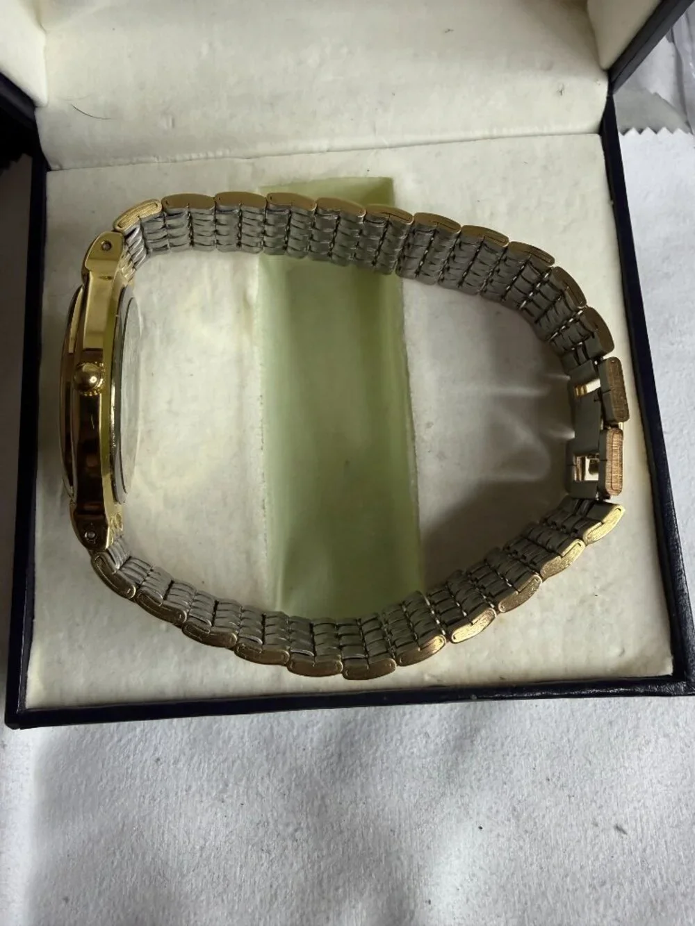 Vintage Givenchy Paris D.A.L. 90 Watch - 36mm Black Dial Genuine Diamond Accent